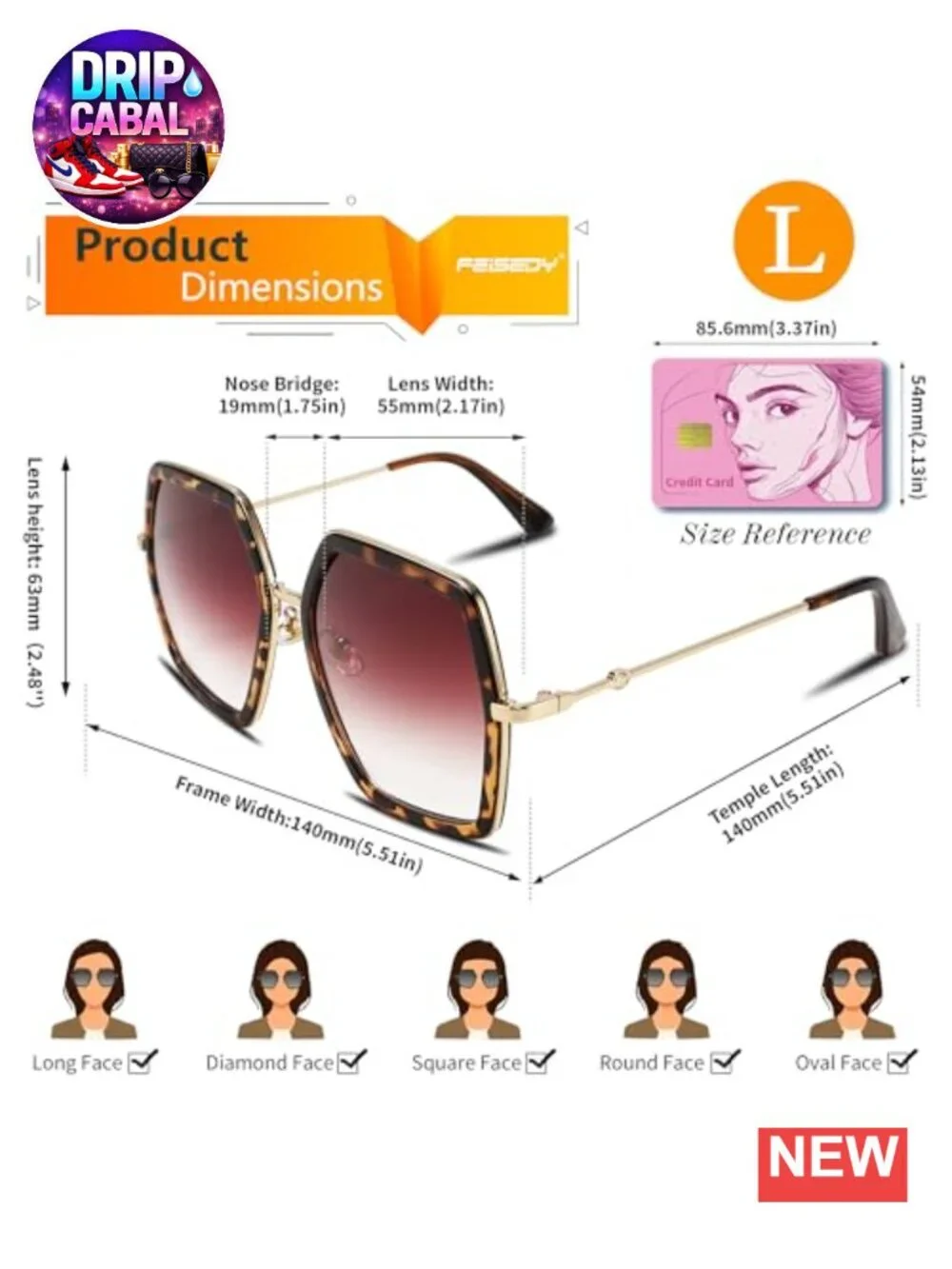 Oversized Hexagon Sunglasses UV400 Protection Geometric Fashion